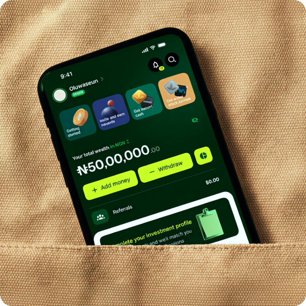 The Bamboo app open on a phone tucked into a pocket